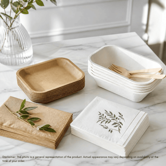 Napkins & disposable trays to eat from | $2 per person